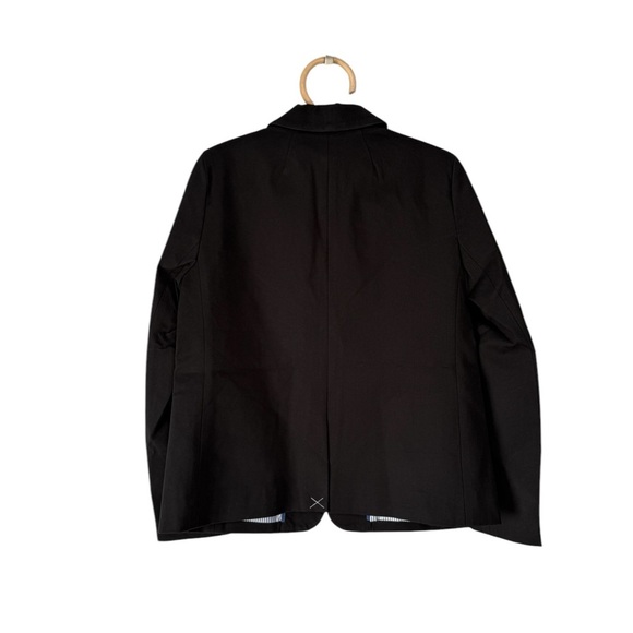 J.Crew Black Cotton‑Blend Two‑Button Blazer BP095 Gold Buttons NWT $198 Career - Picture 6 of 16